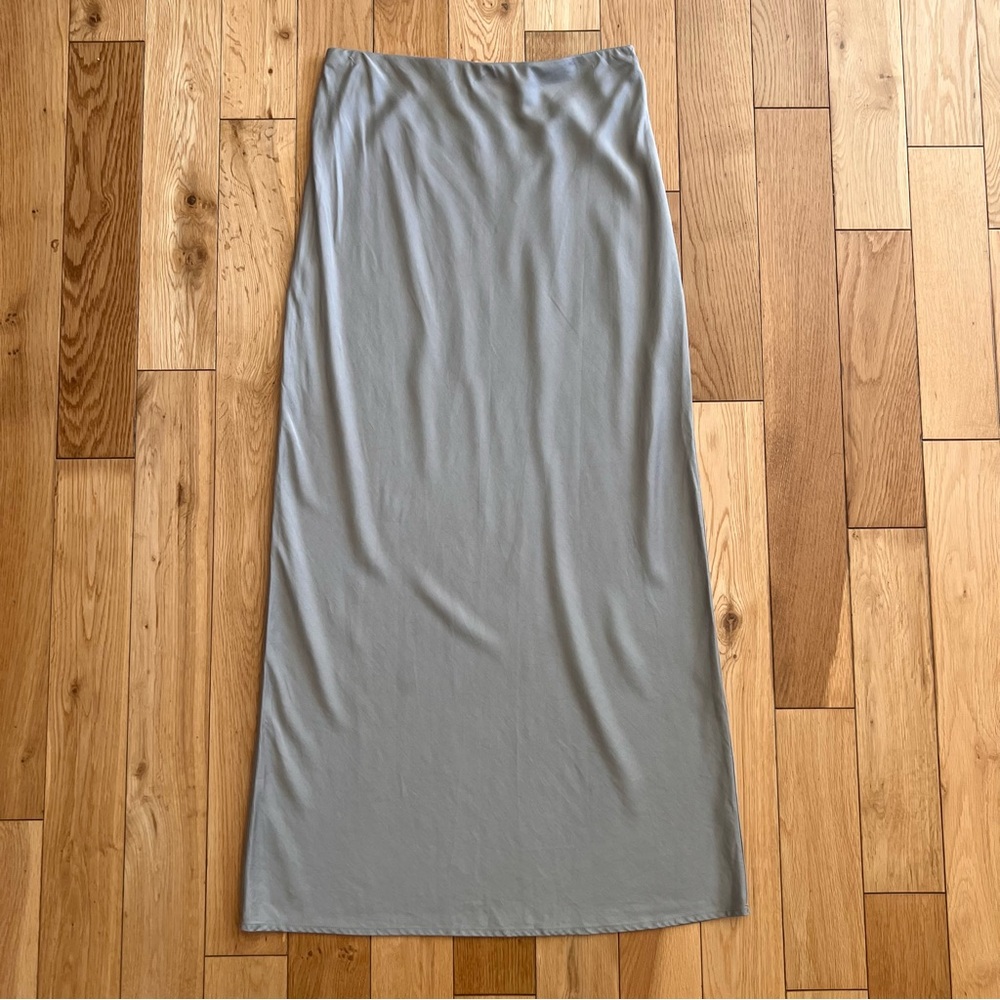 Rumored Womens Archive Bias Green Maxi Skirt Elastic Waist Size Medium